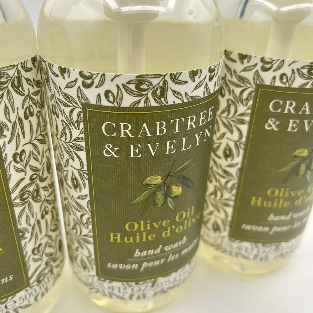 3 Crabtree Evelyn OLIVE OIL Luxury Hand Wash Soap 16.9 oz